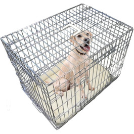Делюкс клітка для собак Ellie-Bo XL, посилена, 2 двері, складна, з ліжком зі штучної овечої шерсті
