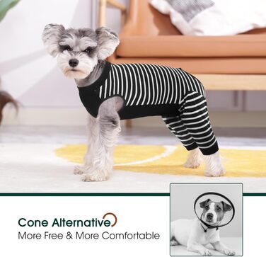 Комбінезон для собак Kuoser після операції на задніх лапах, чорний, розмір L (Back:40cm)