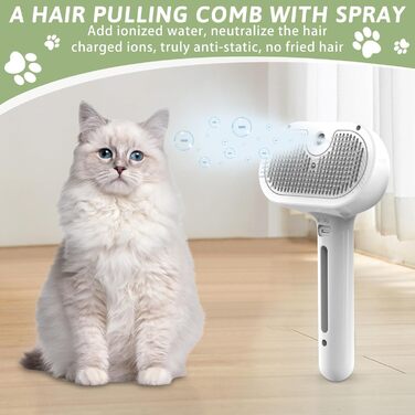 Парова щітка для котів Kurzhaar: видаляє шерсть та бруд, самоочисна, для короткої та довгої шерсті