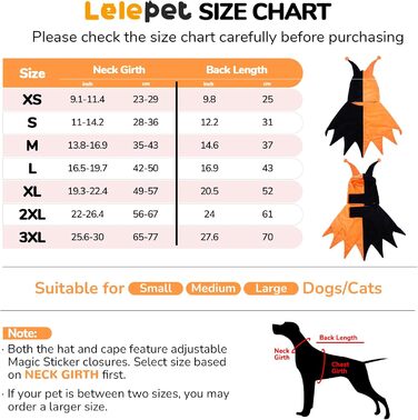 Костюм клоуна для собак Lelepet на Halloween, Cosplay, для свят, оранжевий, розмір M