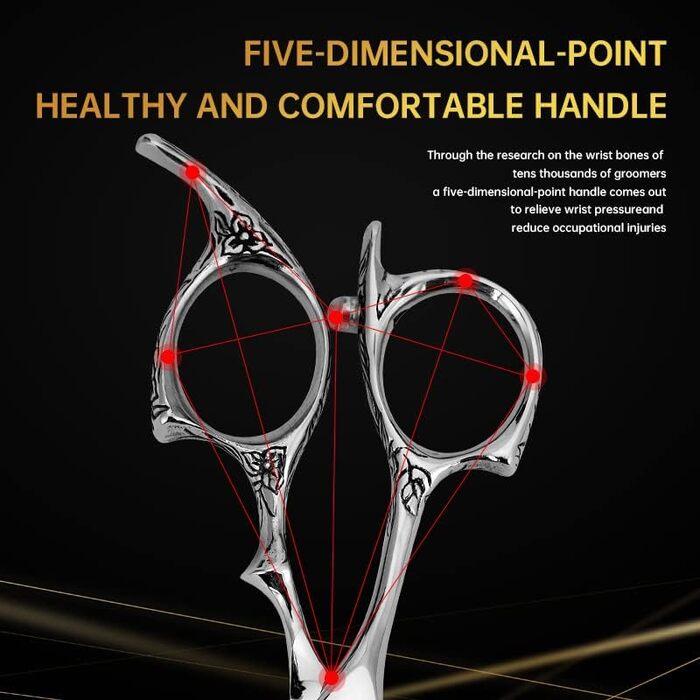 Професійна шерсть для тварин: прямі ножиці з Vg10 сталі, 17.8 см