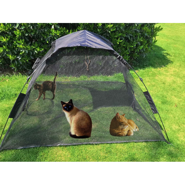 Кішка, собака, кролик: переносне велике намет-будка для тварин, 2 двері, чорний колір