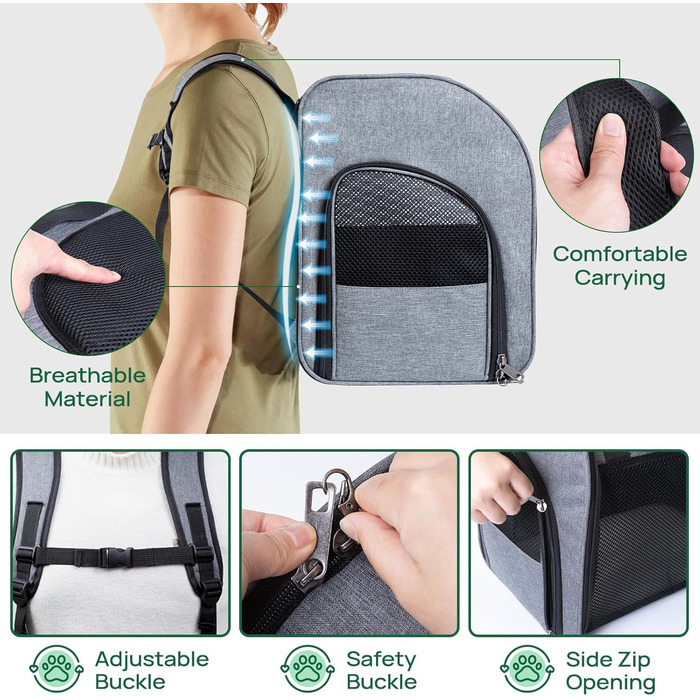Транспортна сумка-рюкзак для котів та собак, переноска для тварин з вентиляцією, складаний рюкзак для домашніх улюбленців