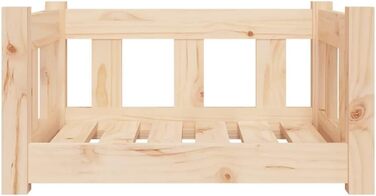 Зручне ліжко для собак та котів з дерева, коричневе, 55,5x45,5x28 см