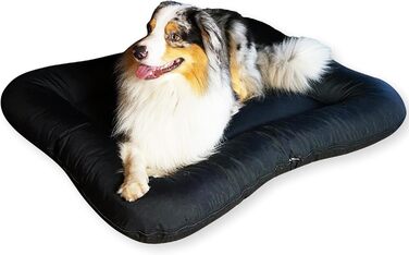 Ліжко для собак 4L Textil KLEO - великі породи, XL (130x110 см), чорний колір, з блискавкою, миється