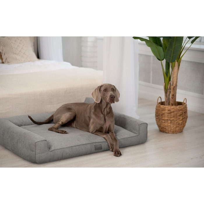 Килимок для собак Sofi Grosse - зручний лежак для середніх та маленьких собак. Лежанка з поліуретану, миється, м'яка, довговічна, стійка до зношування та розривів (XXL, 130x100 см, сірий)