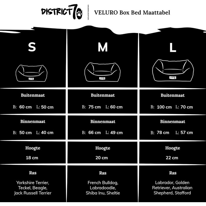Ліжко District 70 VELURO Box - сірий колір, розмір S - ліжко з ящиком, сіре, S