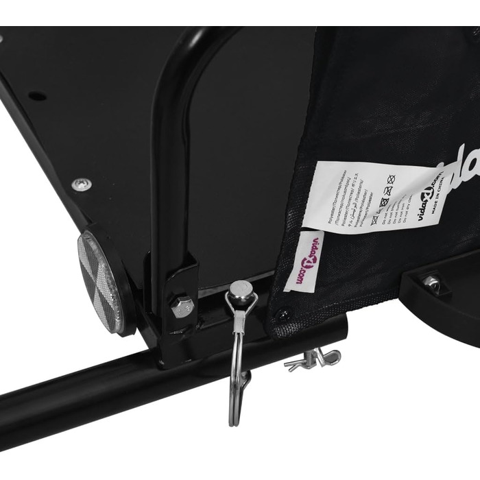 Дитячий/Транспортний причіп для собак, велосипедний причіп, чорний, з оксфордської тканини та металу, для щоденного транспортування, легко збирається