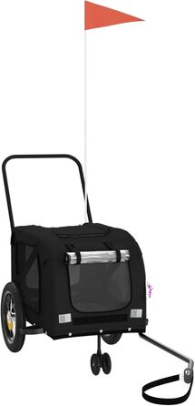 Навісник для собак Robuster на велосипед - чорний, 122x52x53 см, з PVC-покриттям, для малих собак та котів