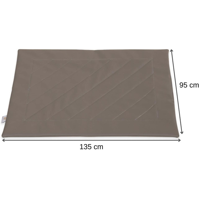 Килимок для собак Barry & Lucy: лежанка, підстилка в авто, водонепроникний, з штучної шкіри (55x75/135x95, Moca)