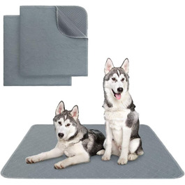 Підгузки для собак Kooltail - водонепроникні килимки для туалету, неслизькі пелюшки для цуценят, багаторазові пелюшки для вигулу собак, 86 x 26 см (2 шт.), сірий
