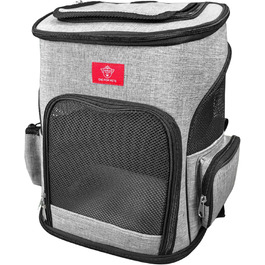 Розширюваний рюкзак для котів та собак One for Pets, сірий колір. Зручний для подорожей та прогулянок.