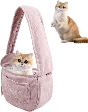 Транспортна сумка для тварин: переноска для собак, котів, цуценят (Рожева)