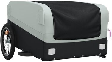 Причіп для собак Gecheer, чорний та сірий, 126x63x50 см, вантажопідйомність 30 кг, з відбивачами та прапором