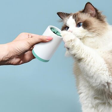 Мийка для лап собак | Пристрій для очищення лап, глибоке очищення, м'яка щітка, ефективне видалення бруду | Зелений, Малий