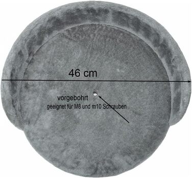 Котячий будиночок-лежанка Nanook Kratzbaum Liegeplatz Top для великих котів, XXL, діаметр 46 см, світло-сірий