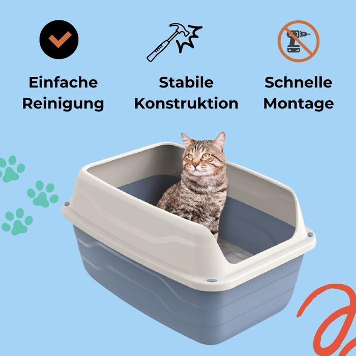Котлові туалети для котів GarPet XXL: великі, відкриті, з високим бортиком, гігієнічні