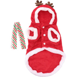 Костюм для собаки/кішки Холібанна, Різдвяний олень, тепла жилетка для зими (L)