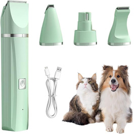 Набір для догляду за шерстю Petstyle Pro: 4 насадки, тиха машинка для собак, грумінг