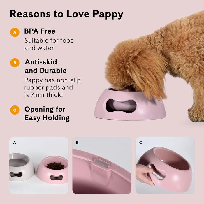 Миска для собак United Pets Pappy, екологічна, 2200 мл, лілова, Італія