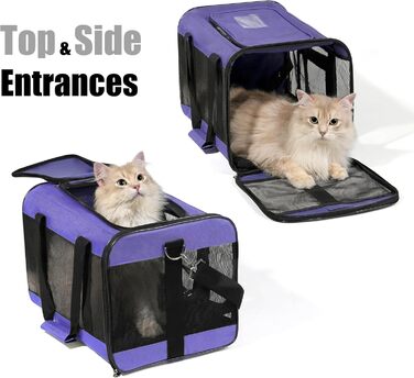 Транспортна переноска для собак та котів HITSLAM, складана, для подорожей, зелена (M)