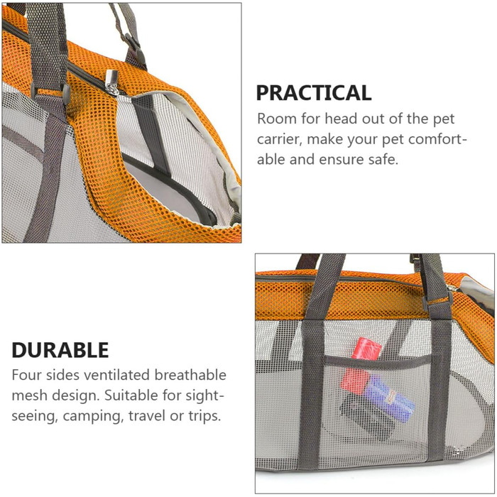 Переноска для котів та собак UKCOCO з нейлону, дихаюча, з подушкою для подорожей