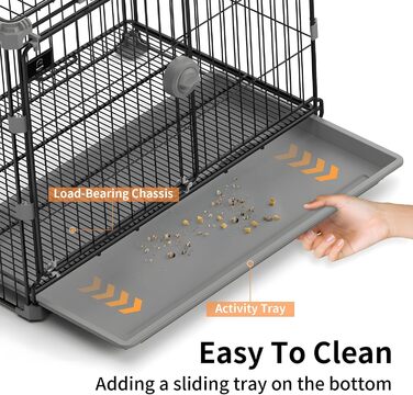 Клітка для собак середнього розміру, 76,2 см, металева собача будка для дому, дротяна клітка з ковзними дверима та знімним піддоном, відкрита зверху, чорна