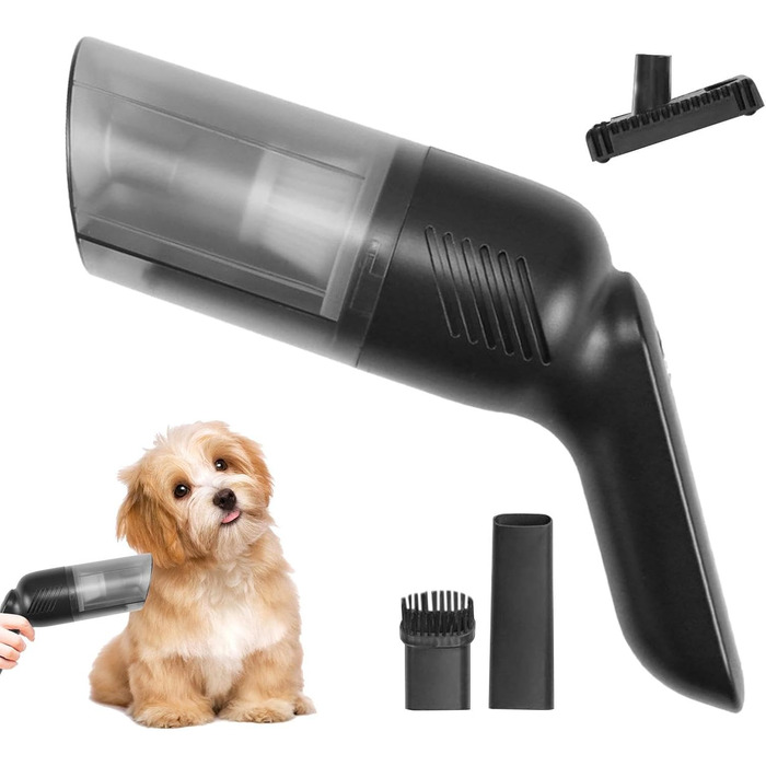 Бездротовий пилосос для шерсті тварин (котів та собак), знімач шерсті, багатофункціональний інструмент для прибирання, зелений (чорний)