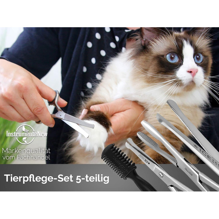 Набір для догляду за лапами та шерстю собак: 5-ти елементний набір професійних ножиць