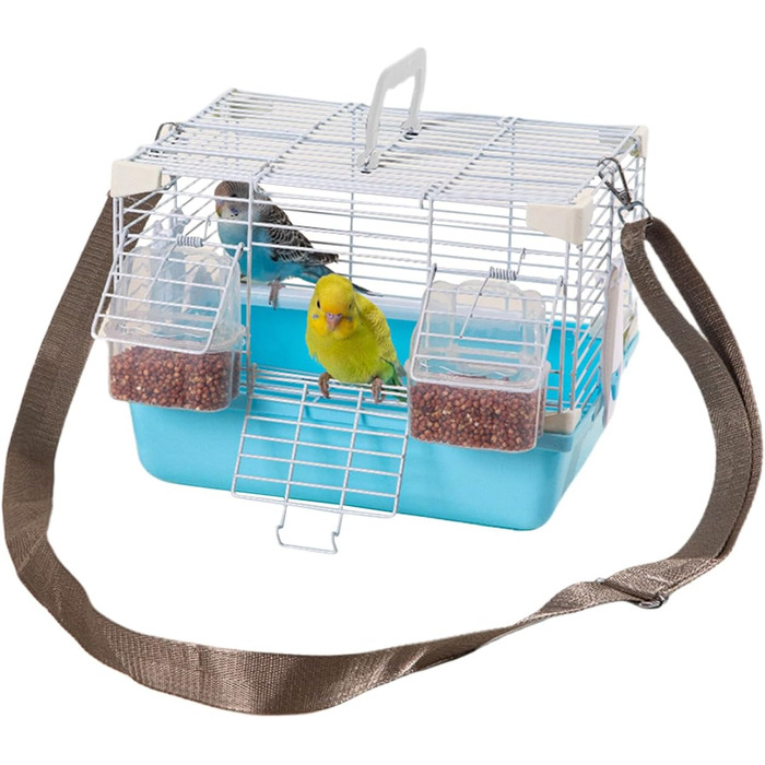 Транспортна переноска для птахів Vogeltransportbox з ручкою та міцними аксесуарами для хвилястих папужок, птахів-голубів та блакитних ара