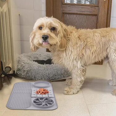 Лежак-іграшка для собак з повільним годуванням, інтерактивна кормушка-лежак, сірий | Лежак-пазл для собак, кормушка-лежак