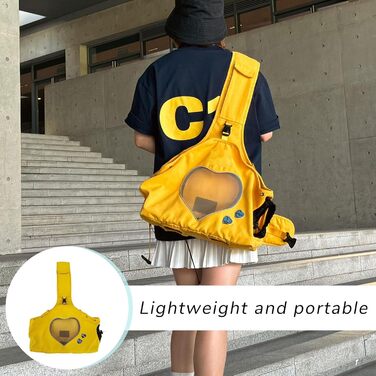 Сумка-переноска для собак та котів, легка переноска для тварин, зелена (жовта)