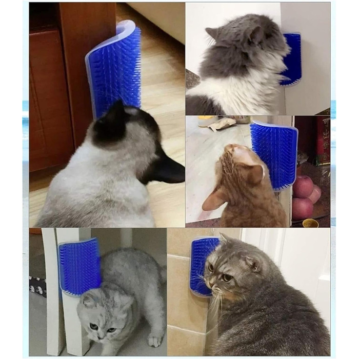 Щітка для котів самоочищувана, гребінець для масажу та догляду за шерстю, підходить для довгошерстих та короткошерстих котів (розмір X1)