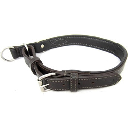 Шкільний нашийник для собак з зупинячем, наповнений нубуком, розмір M, колір Cognac-Hazelnut