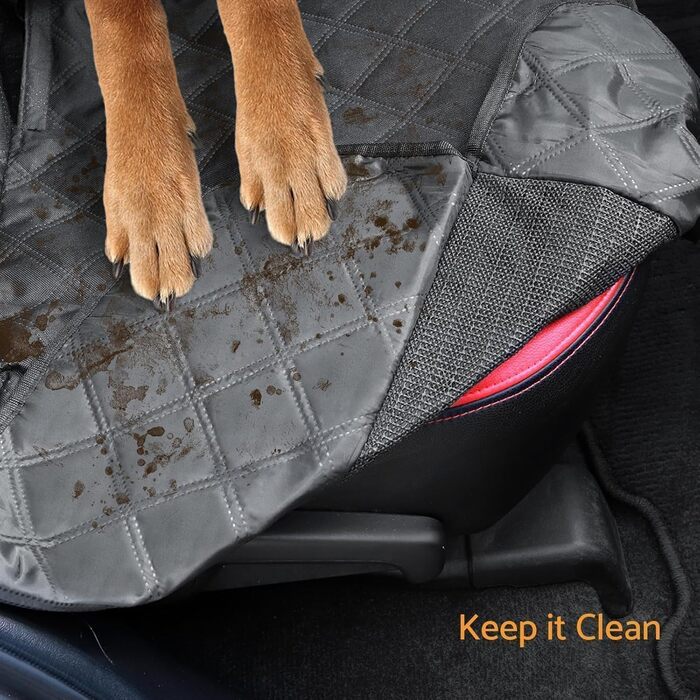 Автомобільна підстилка для собак Maxetodo на заднє сидіння: водовідштовхувальна, з кишенями, захист від подряпин для всіх авто, SUV, вантажівок