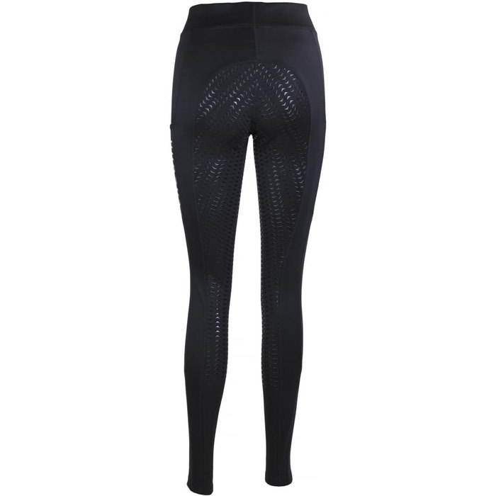 Лазура - Теплі рейтузи для верхової їзди для дітей та жінок Емілія | Утеплені термо-рейтузи з силіконовим повним обхватом | Рейтузи для верхової їзди для хлопчиків та дівчаток з флісовою внутрішньою стороною | Дитяча та жіноча верхова екіпіровка 176 Чорни