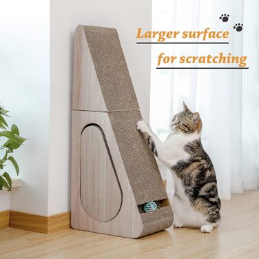 PAWZ Road Когтеточка для великих котів 31×19×71 см, картонна, ігровий комплекс для заточування кігтів та сну