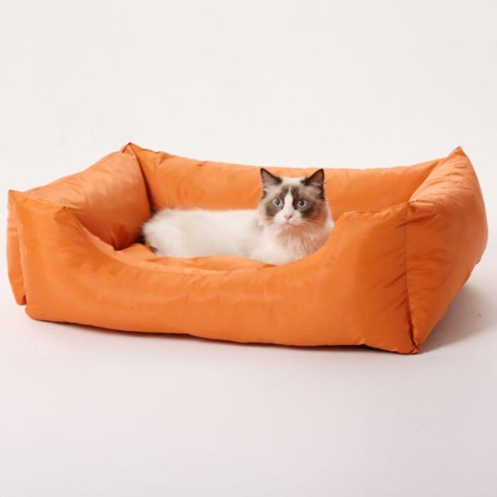 Водонепроникне ліжко для собак M&Catree, прямокутне, м'яке, для собак та котів - 60x80x24 см, помаранчеве