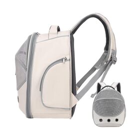 Транспортна сумка для собак сірого кольору, з регульованими ремінцями – ідеальна для подорожей, прогулянок, авто та громадського транспорту