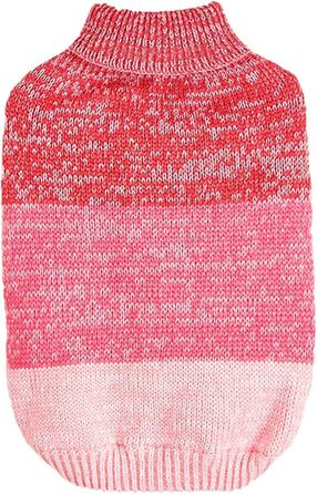 Теплий зимовий пуловер для собак Jecikelon, рожевий, розмір S/M, для маленьких собак та цуценят