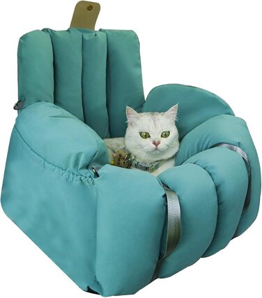 Автокрісло для собак та котів - переноска, автосидіння для тварин з регулюванням, бавовняна підкладка, з ременем безпеки, портативна підставка для собак та котів