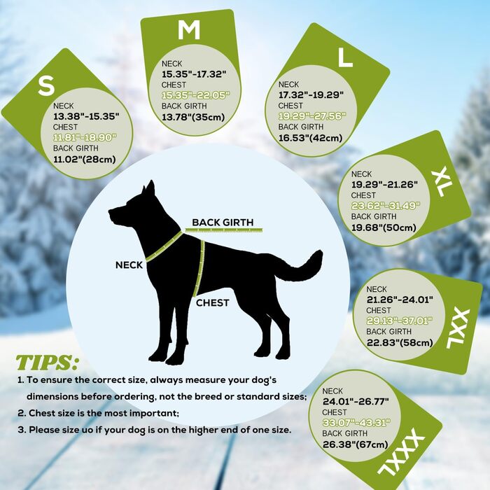 Зимова куртка для собак EMUST, тепла та вітронепроникна, однотонна, для середніх собак, зелена, розмір M