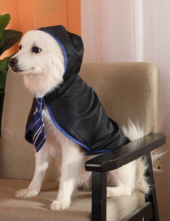 Костюм для собак на Хелловін від Coomour: Заєць з окулярами, середній розмір, блакитний