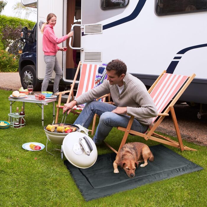 Водонепроникний килимок для котів та собак Kritter Planet, складаний, миючий, для подорожей та відпочинку на природі, з ручками, 127 x 70 см