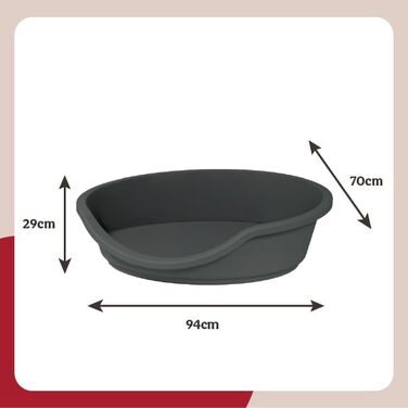 Килимок для домашніх тварин Rosewood Eco Line з переробленого пластику, сірий графіт, великий (95 см) – міцний, пральний