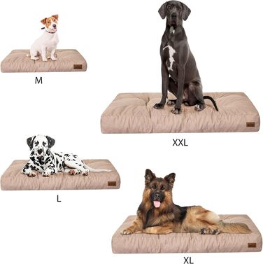 Ліжко для собак, прямоугольне, середнього розміру, 90 x 70 см, бежеве. Крісло-лежанка для собак, кошик, лежанка для тварин, собача будка, меблі для собак.