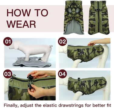 Теплий зимовий одяг для собак великих порід: куртка, комбінезон, жилет з блискавкою, камуфляжний принт (Французький бульдог, Мопс)