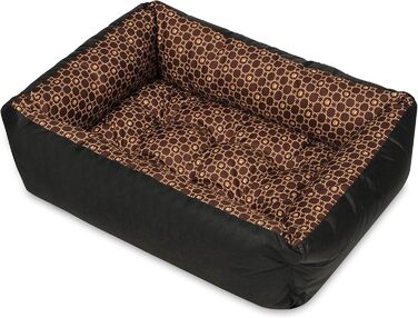 Льожа для собак Louis Braun, 70x55 см, чорний та сірий, M, для малих, середніх та великих собак, миється