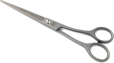 Ножиці для собак Solinger: професійні ножиці для грумінгу, пряма ріжуча частина, ергономічна форма, без гачка, 18,5 см, з круглим кінчиком, з нержавіючої сталі