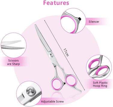 Набір для грумінгу собак, 4 частини: ножиці для нігтів, ножиці для стрижки, витончувальні ножиці та гребінець. З нержавіючої сталі, для собак, котів та інших тварин